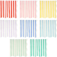 Meri Meri - Mixed Stripe Napkins - Karışık Çizgili Peçeteler - L - 16'lı