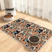 Kedi ve Köpek Mama Altlıgı Evcil Hayvan Beslenme Matı Kolay (Köpekler) Temizlenir Yıkanabilir