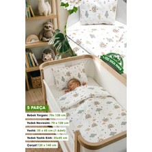 Özgürce Yumuşak ve Rahat Bebek Park Beşik Takımı, 70X120 Cm, 5 Parça Set