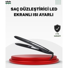 My Best Store 2025 Seri Profesyonel Isı Ayarlı Titanyum Kaplama Saç Düzleştirici Dijital Ekra - MY002R-7AV0R