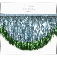 Meri Meri - Simli Saçaklı Mavi Asılan Süs