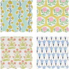 Meri Meri x Molly Mahon - Çiçekli Peçeteler - L - 16 Adet