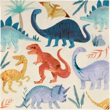 Meri Meri - Dinosaur Napkins - Dinozor Peçete - L - 16'lı