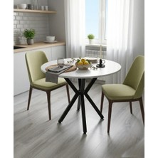 Sofex Mutfak Cafe Balkon Bahçe Restoran Yemek Masası 70X70 Metal Ayak 1.kalite