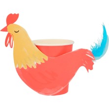 Meri Meri - On The Farm Rooster Party Cups - Horoz Bardak