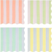 Meri Meri - Pastel Çizgili Peçeteler - L - 16 Adet