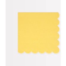 Meri Meri - Lemon Sherbert Large Napkins - Limon Sorbe Peçeteler (X16)