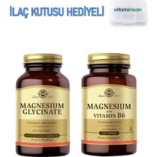 Solgar Magnesium Glycinate + Solgar Magnesium With Vitamin B6 Ilaç Kutusu Hediyeli
