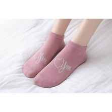 Gigi Giyim Love Yazılı Kadın Patik Çorap