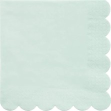 Meri Meri - Pale Mint Large Napkin - Soluk Nane Yeşili Peçeteler - 20LI