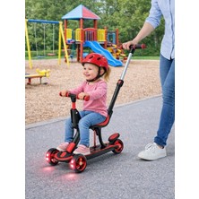Nunu Coolwheels 3’ü 1 Arada Çocuk Scooter | Oturaklı | Ebeveyn Kontrollü | 3 Teker | Kasklı