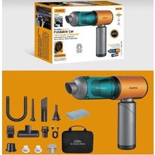 TeknoBeyza Auhma Ahv-27 Araç Içi Süpürge - 20.000PA Güçlü Vakum ve Üfleme Özellikli Kablosuz Taşınabilir Katlanır Süpürge