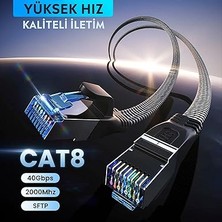 Leaf Shop Cat8 Ethernet Patch Adsl Modem Internet Kablosu (Cat8, 5 Metre)