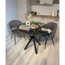 Sofex Mutfak Cafe Balkon Bahçe Restoran Yemek Masası 70X70 Metal Ayak 1.kalite