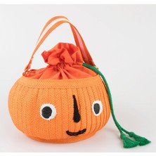 Meri Meri - Trick Or Treat Hasır Çanta - Balkabağı