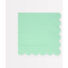 Meri Meri - Sea Foam Green Large Napkins - Deniz Köpüğü Yeşili Peçeteler (L) (X16)