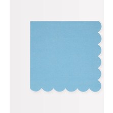 Meri Meri - Summer Sky Blue Large Napkins - Çizgili Gökyüzü Mavisi Peçeteler (L) (X16)