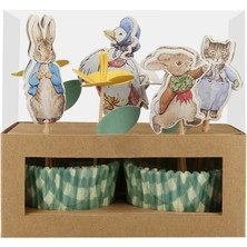 Meri Meri - Peter Rabbit In The Garden Cupcake Kit - Peter Rabbit Bahçede Cupcake Kiti - 24'lü