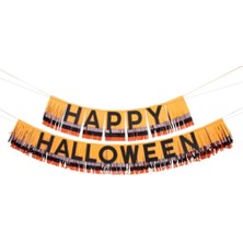 Meri Meri - Halloween Fringe Garland - Halloween Püsküllü Asılan Süs
