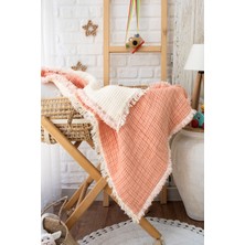 Özgürce Yumuşak ve Hafif 100X120 cm Müslin Pamuk Bebek Yorganı