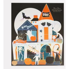 Meri Meri - Shaped Halloween Coloring Placemats - Cadılar Bayramı Karakterli Boyanabilir Amerikan Se