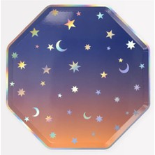 Meri Meri - Making Magic Star Dinner Plates - Make Magic Yıldızlı Tabaklar (L) (8'li)