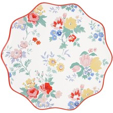 Meri Meri - Vintage Floral Tabaklar - M - 8 Adet