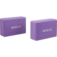 Leaf Shop Çiftli Yoga Blok - 2 Adet Yoga Block - Eva Yoga Bloğu Seti,mor