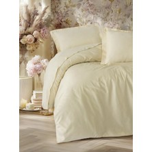 Elegant Bej Çift Kişilik Saten Nev Takımı