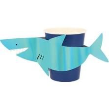 Meri Meri - Shark Cups - Köpekbalığı Bardaklar - 8'li