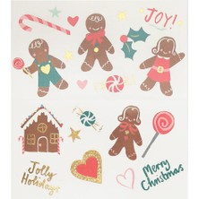 Meri Meri - Gingerbread Temporary Tattoos - Zencefilli Kurabiye Geçici Dövme