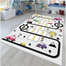 Leaf Shop Home Dijital Baskı Yıkanabilir Kaymaz Taban Çocuk Odası Halısı RVG4064 100X200 cm