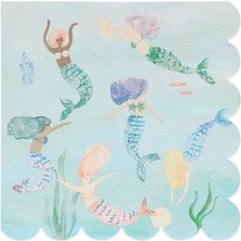 Meri Meri - Mermaids Napkins - Deniz Kızı Peçeteler