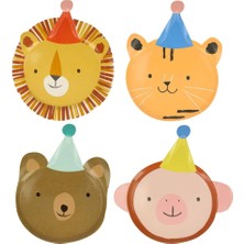 Meri Meri - Animal Parade Die Cut Plates - Hayvan geçit Töreni Tabaklar (8'li)