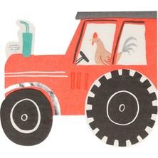 Meri Meri - On The Farm Tractor Napkins - Traktör Peçete - 16'lı