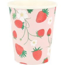 Meri Meri - Çilek Bardaklar - 8 Adet