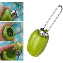 Leaf Shop Akcakese Dolma Biber ve Kabak Oyacağı Metal Pratik Sebze Oyacak