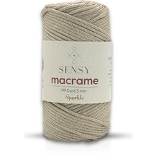 Sensy Simli Polyester Makrome Ipi 3 mm 250 gr Supla Ip ve Çanta Ipliği Polyester Makrome Ipliği