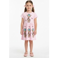 New Kids Baskılı Kız Çocuk Elbise