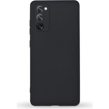 Leaf Shop Iletişim Samsung Galaxy S20 Fe ile Uyumlu Kapak Kamera Korumalı Içi Kadife Lansman Silikon Kılıf - Siyah