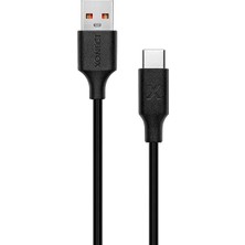 Leaf Shop USB To Type-C ile Uyumlu iPhone ve Samsung ile Uyumlu Hızlı Şarj ve Data Kablosu 100 cm (Siyah)