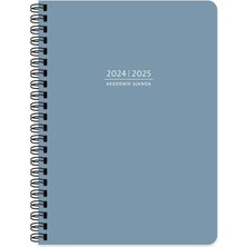 Leaf Shop Color 16 * 23 Spiralli Akademik Ajanda - Mavi