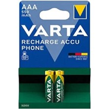Leaf Shop Edilebilir Ince Aaa Varta Aaa 550MAH 2li Blister Telsiz Telefon Pili