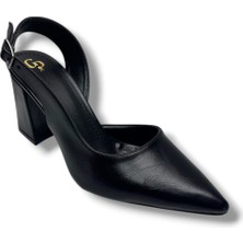 Gedik Pasha 909-26 Cilt Kare Topuk Kadın Stiletto (8cm)