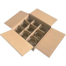 Leaf Shop 105 ml Metal Siyah Kapaklı 105 cc Şeffaf Konserve Cam Kavanoz 6 Adet