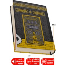 Bayramdan Kuranı Kerim Kabe Desenli Orta Boy Sesli Bilgisayar Hatlı 604 Sayfa Kollektif Eser