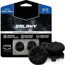 Leaf Shop Black For Playstation 4 (Ps4) And Playstation 5 (Ps5) | Performance Thumbsticks | 1 High-Rise, 1 Mid-Rise | Black