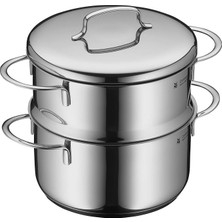 Leaf Shop Buharlı Indüksiyon Tabanlı Çelik Derin Tencere 16 cm