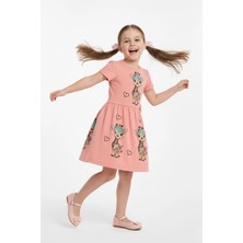 New Kids Baskılı Kız Çocuk Elbise