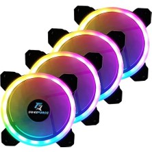Leaf Shop Dualrıng 4X120MM Sese Duyarlı A-Rgb Kasa Fanı